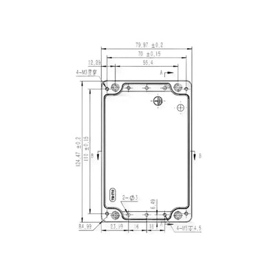 IP68 waterproof diecast aluminum enclosure 125X80X57mm - Yongu Case