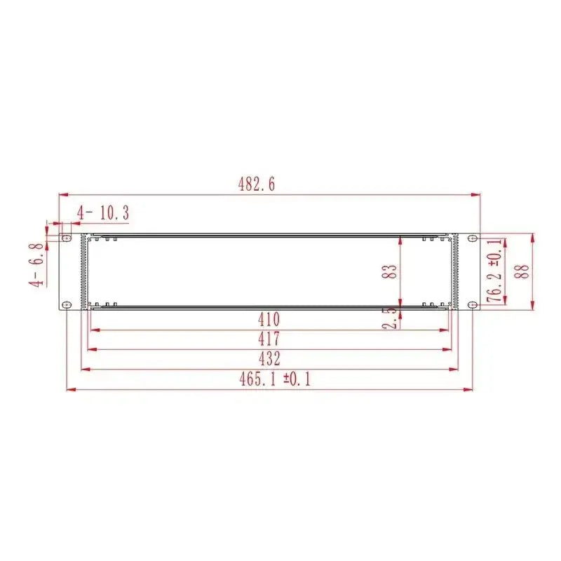 2U Meter Chassis 19Inch - C05A - Yongu Case