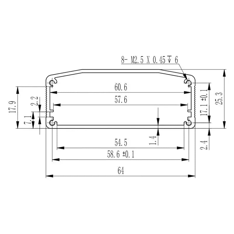 64W25.5H Box Ampli Mini Metal - Yongu Case