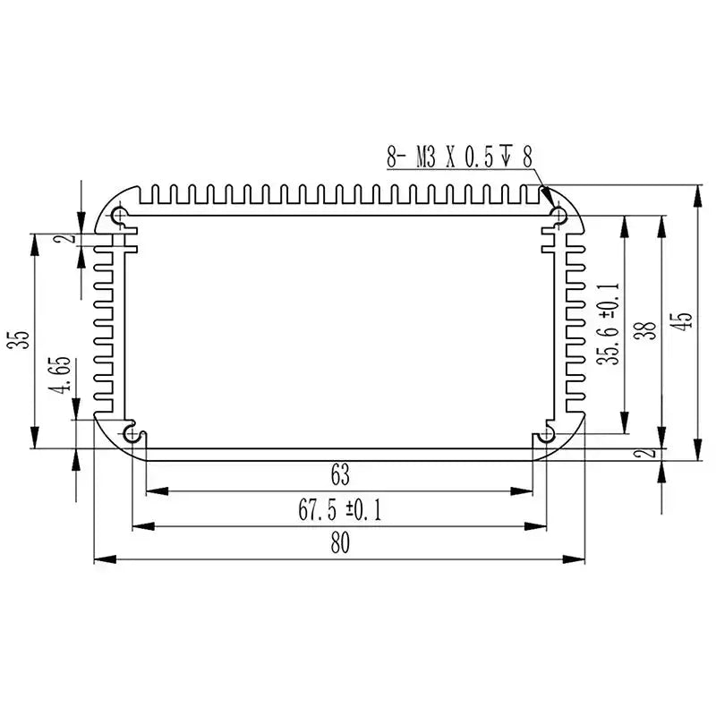 80W1U Amplifier Case Box - Yongu Case