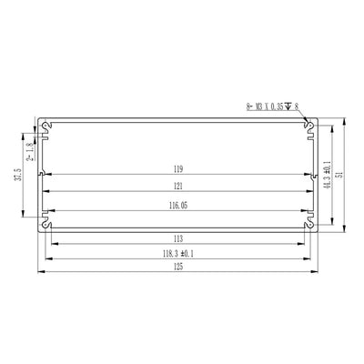 Aluminium AMP Chassis 125W51H Yongu Case