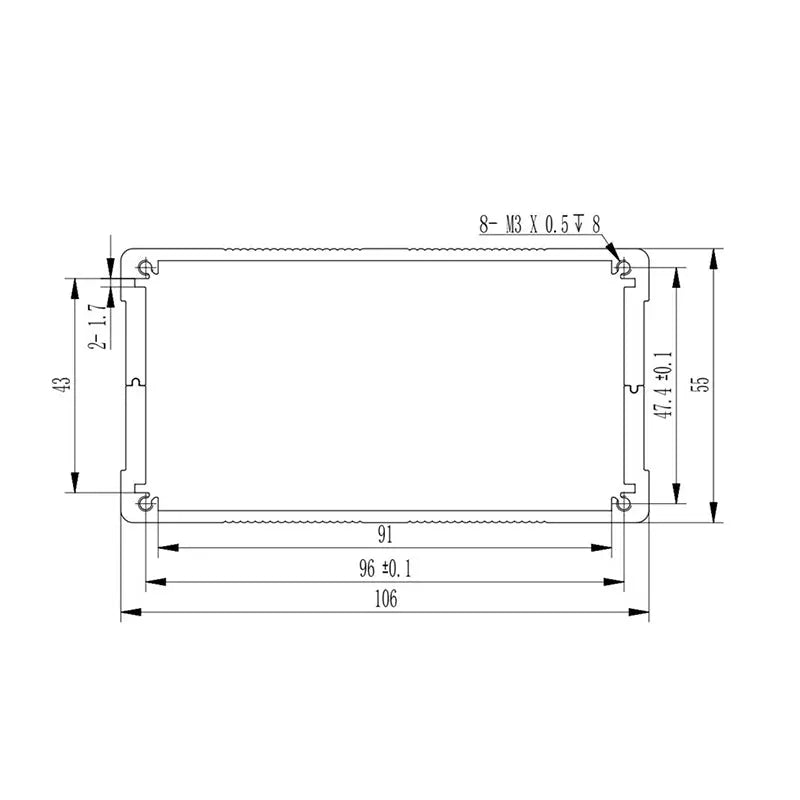 Aluminum Enclosure 106W55H Yongu Case