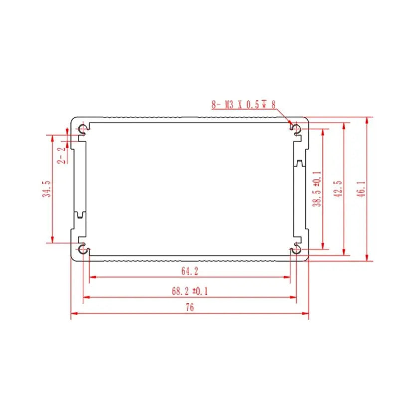 Aluminum Extrusion Box 76W46H Yongu Case