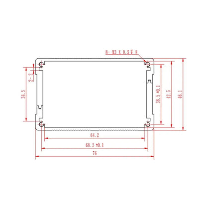 Aluminum Extrusion Box 76W46H Yongu Case