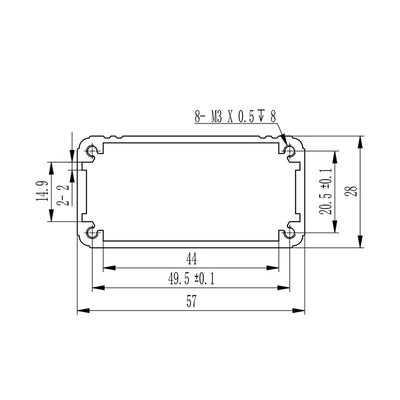 Aluminum Project Box  57W28H Yongu Case
