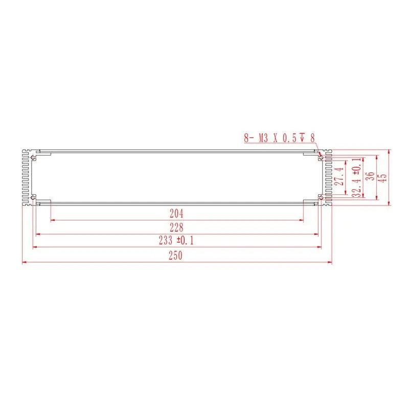 Amplifier Rack Case  250W1U Yongu Case