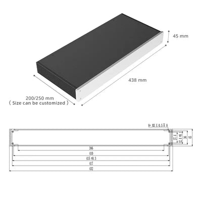 Audio Amplifier Chassis 1U Yongu Case
