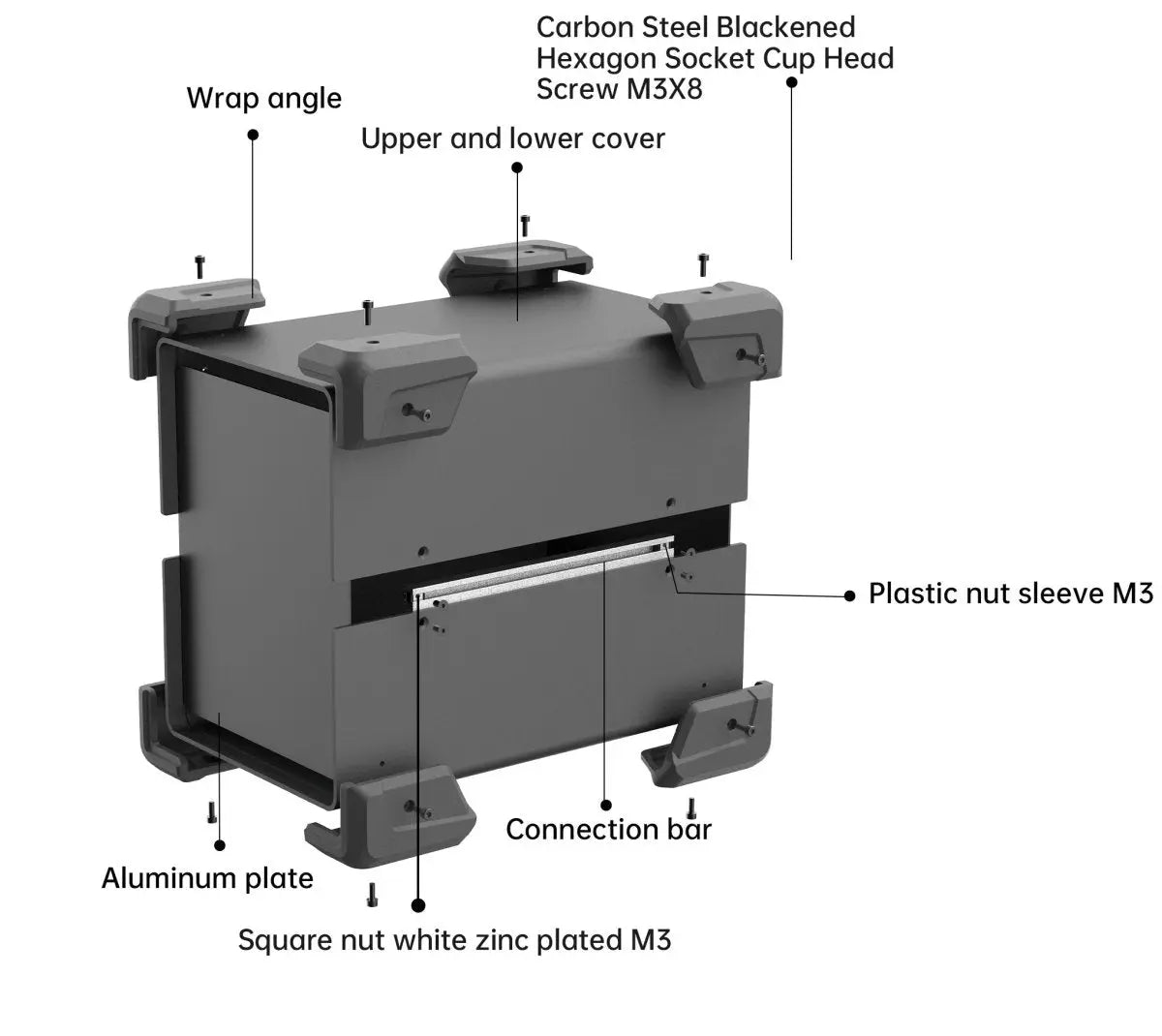 Custom Aluminum Sheet Metal Box Yongu Case