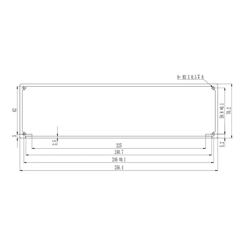 Die Cast Aluminum Box 256W70.2H Yongu Case