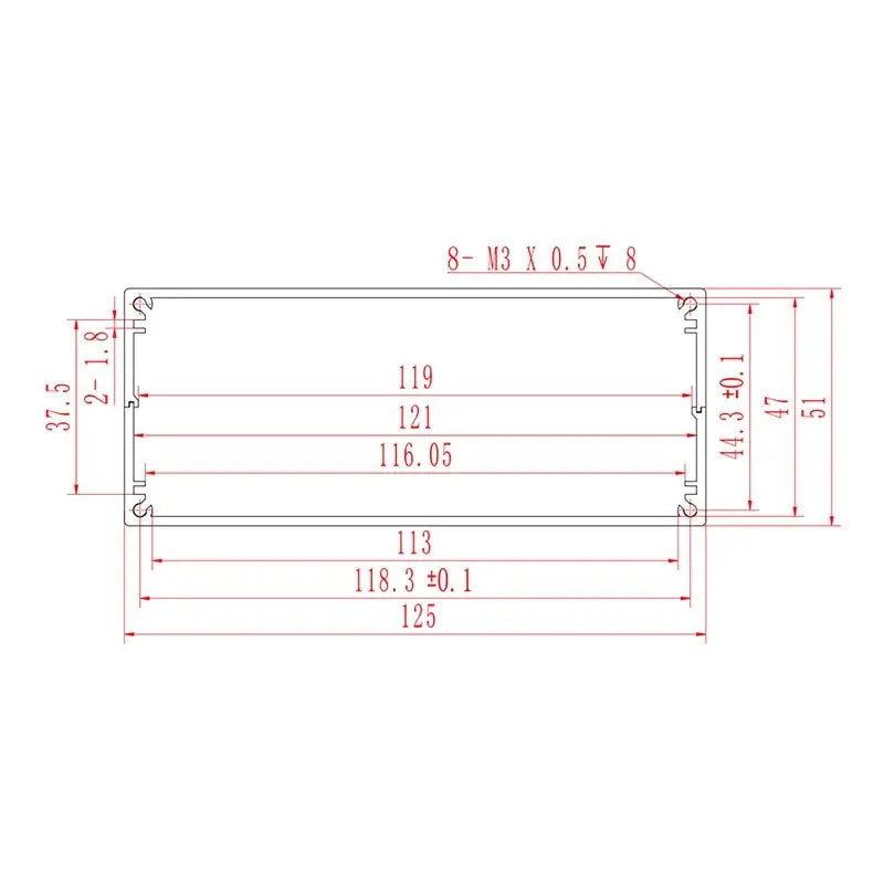 Electronic Shielding Box 125W51H Yongu Case