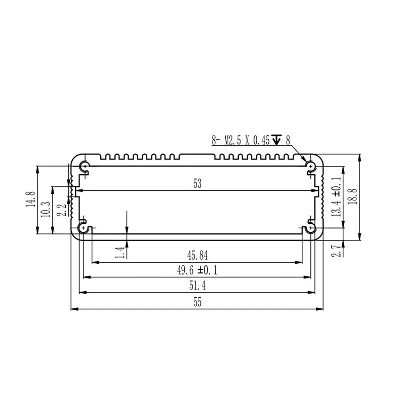 Extruded Aluminium Enclosure 55W19H Yongu Case