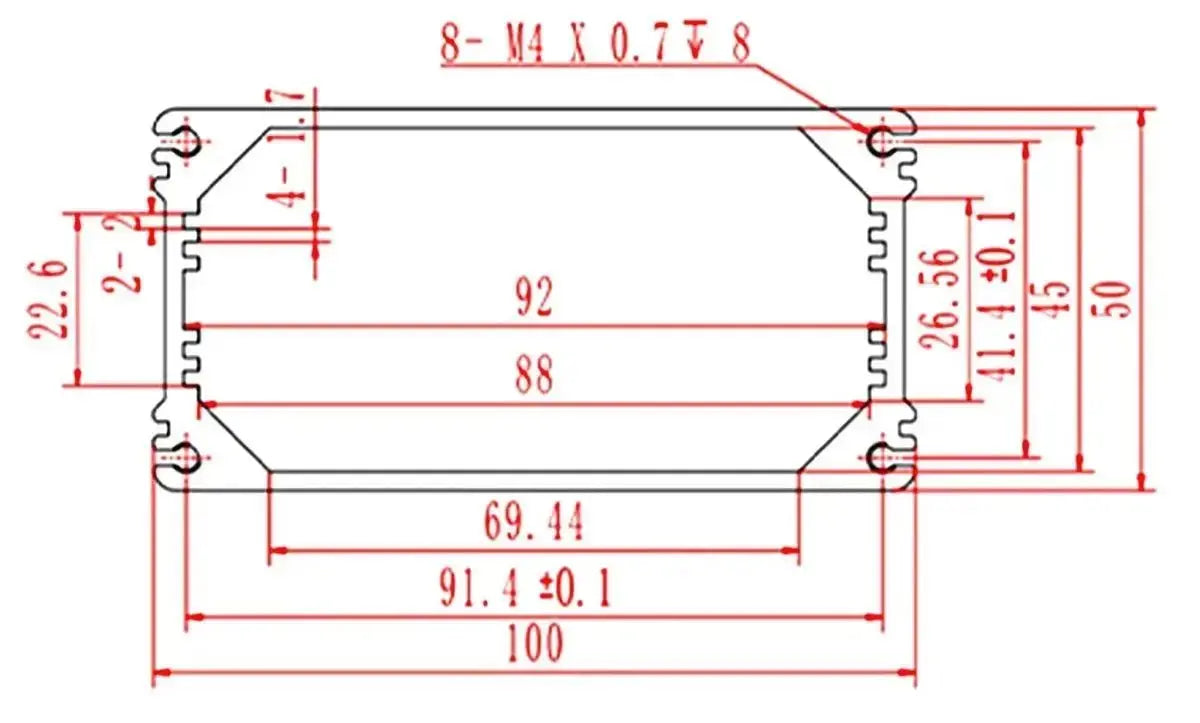 IP68 Outdoor Custom Box 100W50H - Yongu Case
