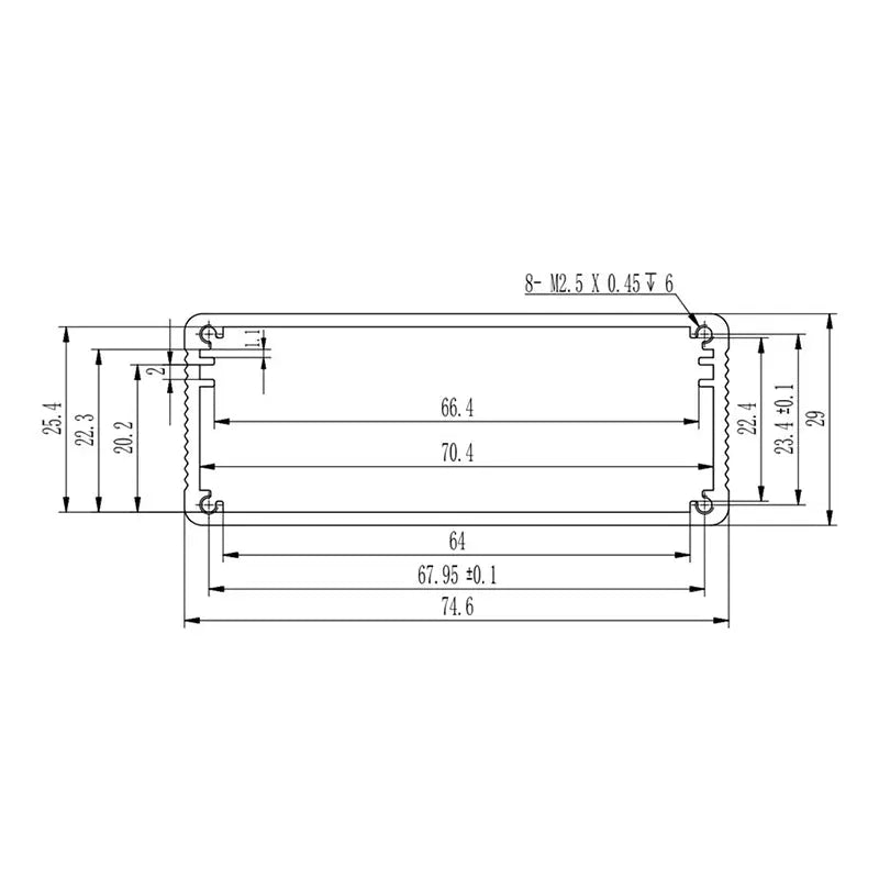 Metal Electronic Enclosures 74W29H Yongu Case