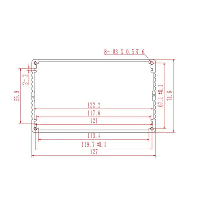 PCB Enclosure Box 127W75H Yongu Case