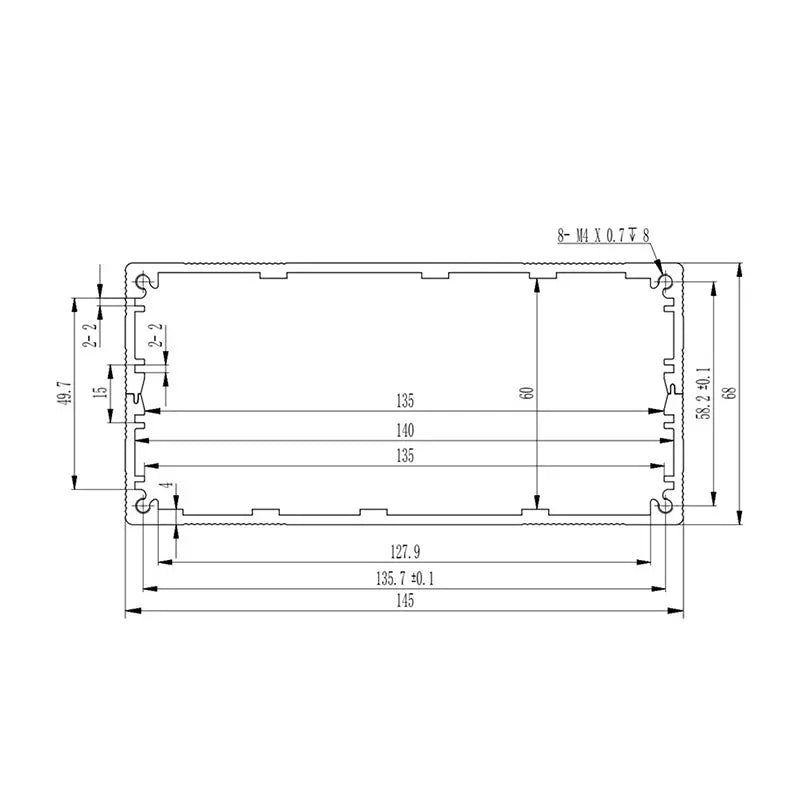 Power Amplifier Box 145W68H Yongu Case