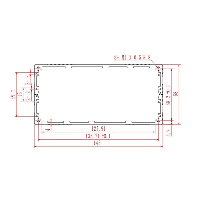 Project Boxes Electronics 145W68H Yongu Case