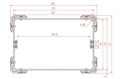 Sheet Metal Project Boxes 210W135H - Yongu Case