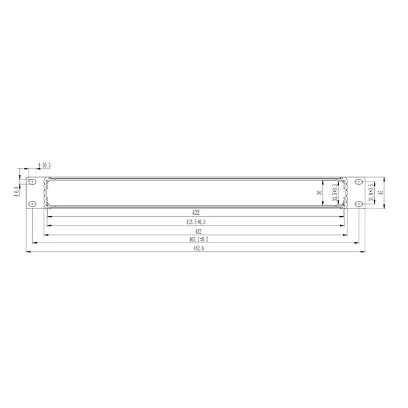 Standard 19 Inch 1U Chassis Yongu Case