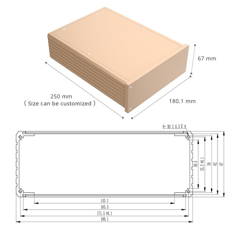 Amplifier Cabinet Design 182W1.5U Yongu Case