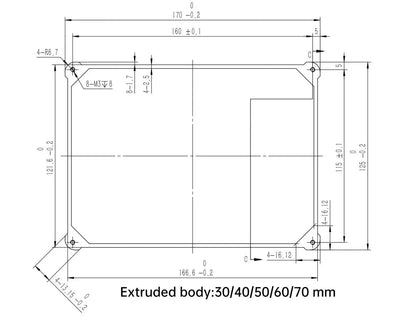 IP68 Waterproof Aluminum Box 170W125L - Yongu Case